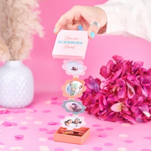 Personalised Couples Floral Pop Out Photo Box