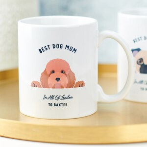 Personalised Best Dog Mum and Dad Breed Mug