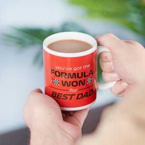 フォーミュラワン・ダッドマグカップをゲット！ | 彼への面白いF1レーシングギフト | グランプリ・モータースポーツ・コーヒーカップ | 父の日、誕生日プレゼント