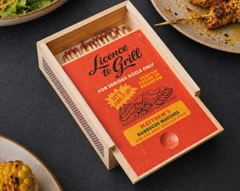 Personalised Wooden BBQ Matchbox