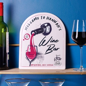Personalised Vintage Wine Bar Metal Sign - Custom Wine Lover Gift, Wine Bar Sign, Wine Lover, Alcohol Gift