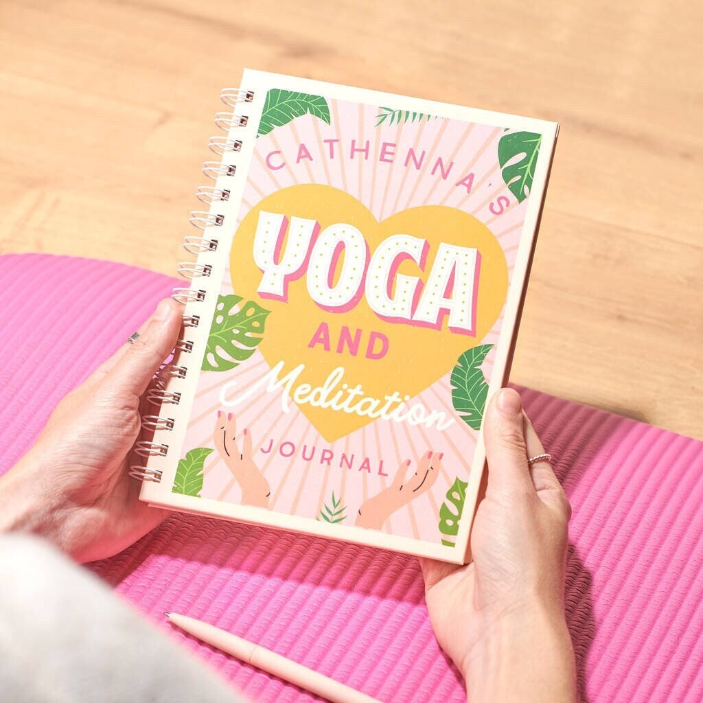 Handmade Yoga Journal Notebook Diary Gift for Yoga Teacher Made