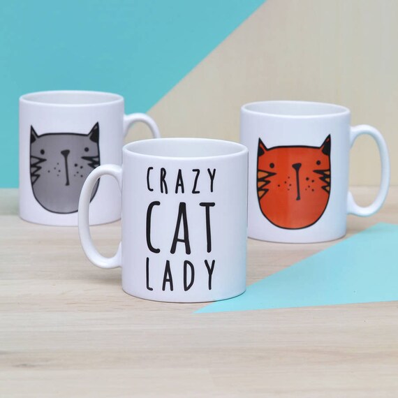 Crazy Cat Lady Taza de Café de Cerámica 