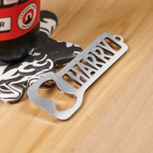 Personalised Solid Steel Bottle Opener image 3