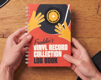 Personalised Vinyl Record Log Book Notebook