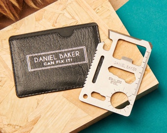 Personalised Engraved Stainless Wallet Card Multi Tool