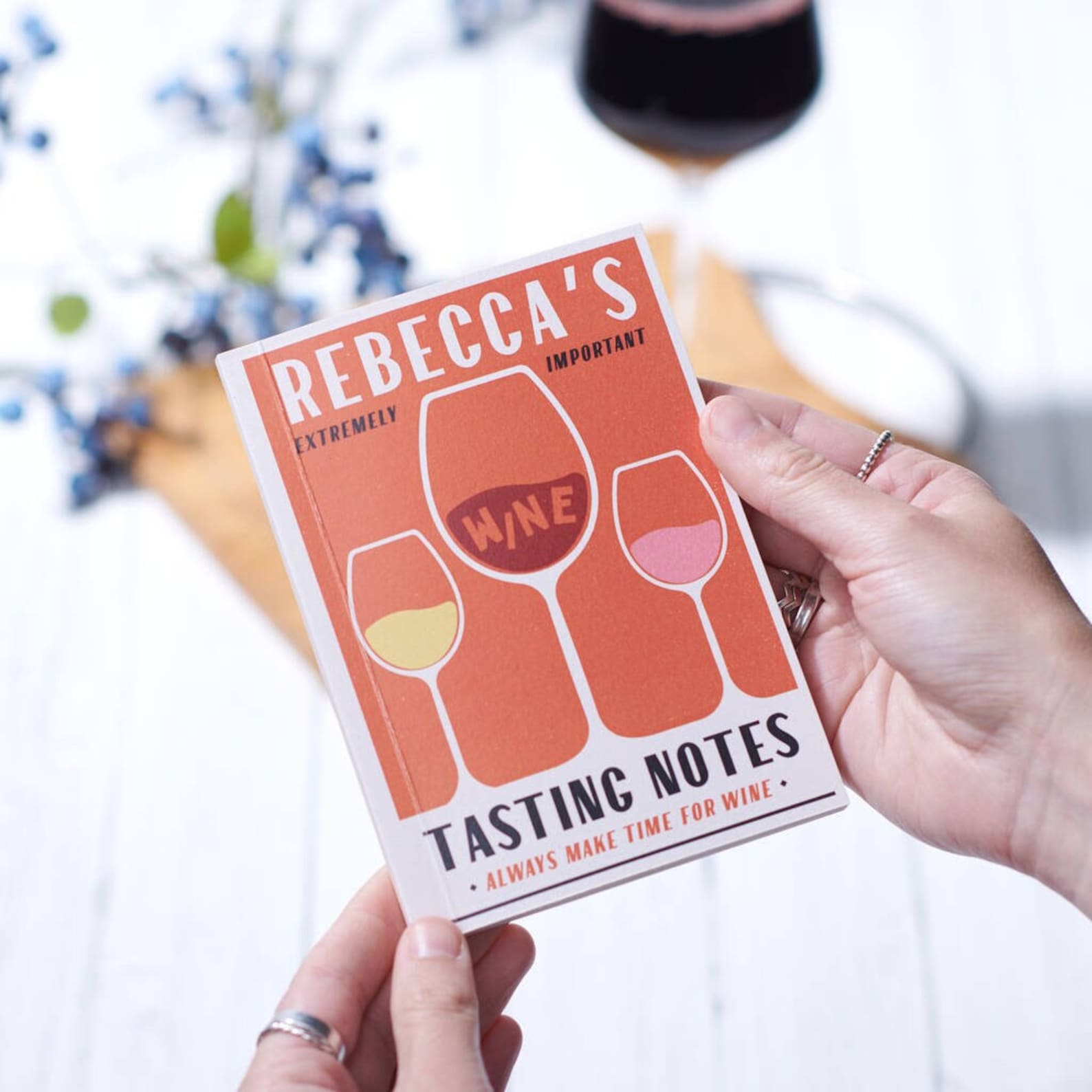 Personalised Wine Tasting Pocket Notebook