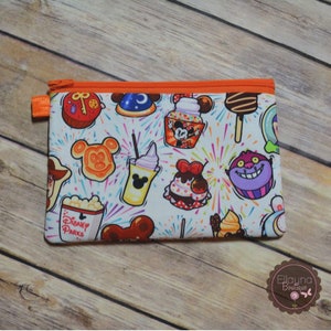 Zipper Pouch - Disney Snacks, White, 7 Sizes Available!