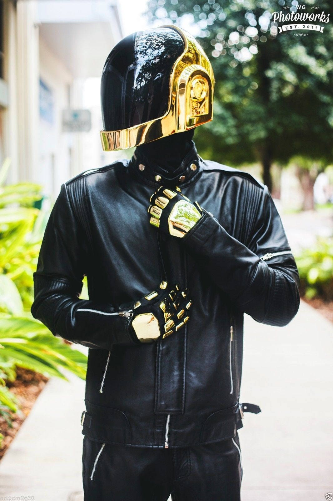 Casco Punk Daft Guymanuel 24K Cromo de Oro Etsy