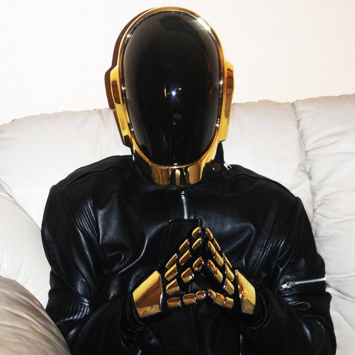 Casque Daft Punk Guymanuel 24K Gold Chrome Etsy