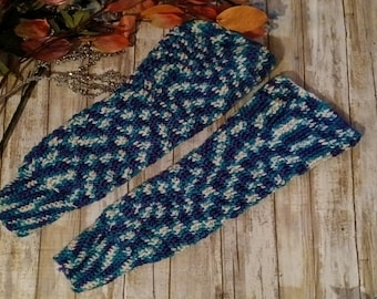 Leg Warmers, Women's Leg Warmers, Teen Leg Warmers,  Crochet Leg Warmers, Hand Made Leg Warmers, Seaspray Ombre Leg Warmers