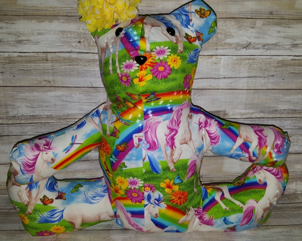 Unicorn Teddy Bear Teddy Bear Unicorn Birthday Unicorn Toy Etsy