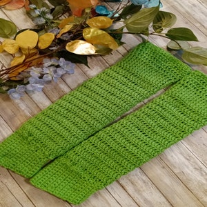 Leg Warmers, Women&#39;s Leg Warmers, Teen Leg Warmers,  Crochet Leg Warmers, Hand Made Leg Warmers, Lime Green Leg Warmers
