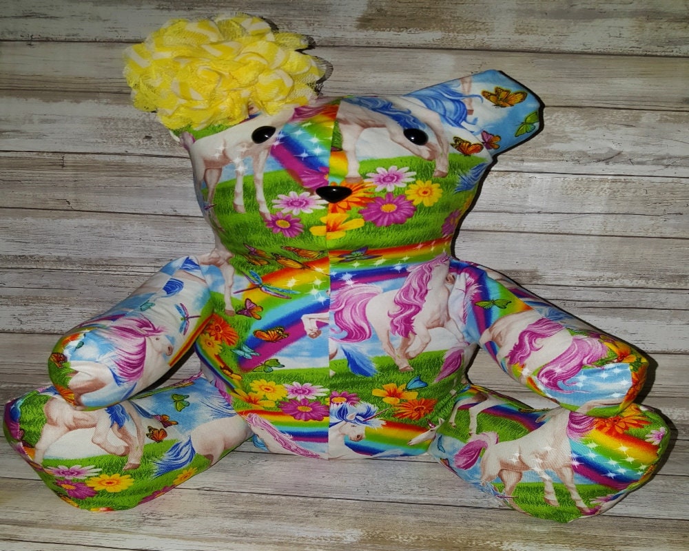Unicorn Teddy Bear Teddy Bear Unicorn Birthday Unicorn Toy Etsy