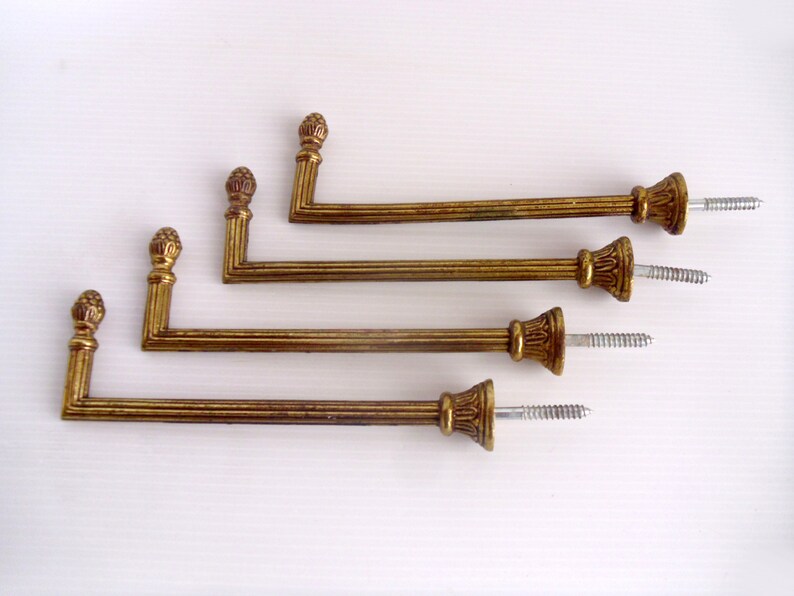 Curtain Holdback Brass Curtain Hook Curtain Tiebacks Etsy