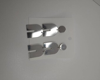 Silver Dangle (Plastic) Post Earrings