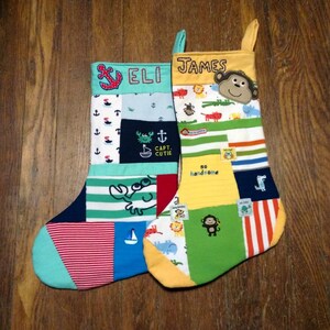 Made to Order Stocking - First Christmas - Custom Christmas Stocking from Baby Clothes - Holiday Gift - New Baby Gift -