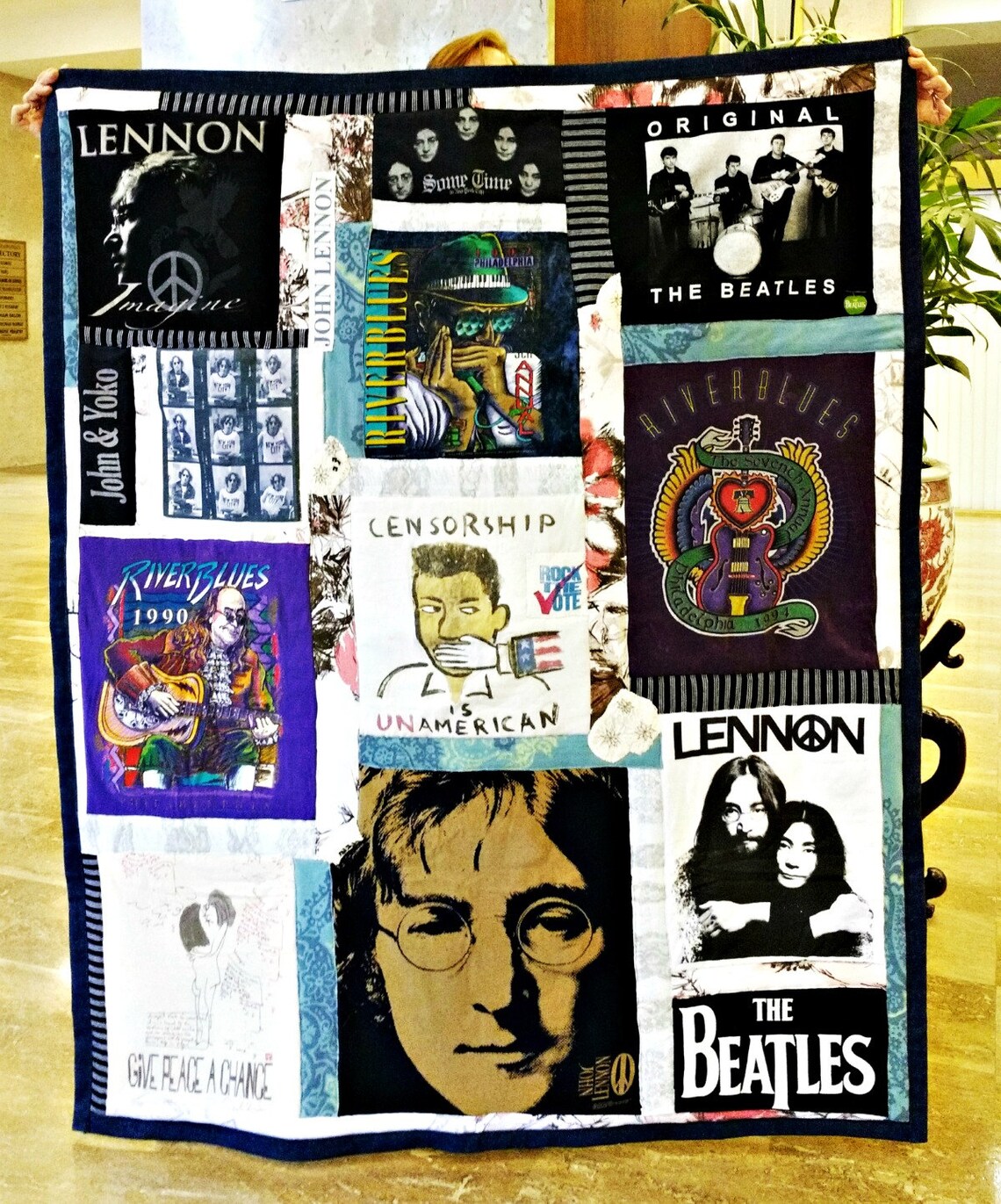 Custom Tshirt Quilt Handmade Art Quilt Concert Tee Quilt Etsy