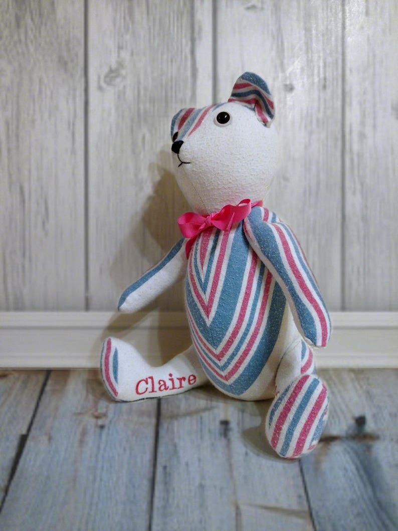 Personalized Stuffed Animal Swaddle Blanket Bear Baby Gift Etsy