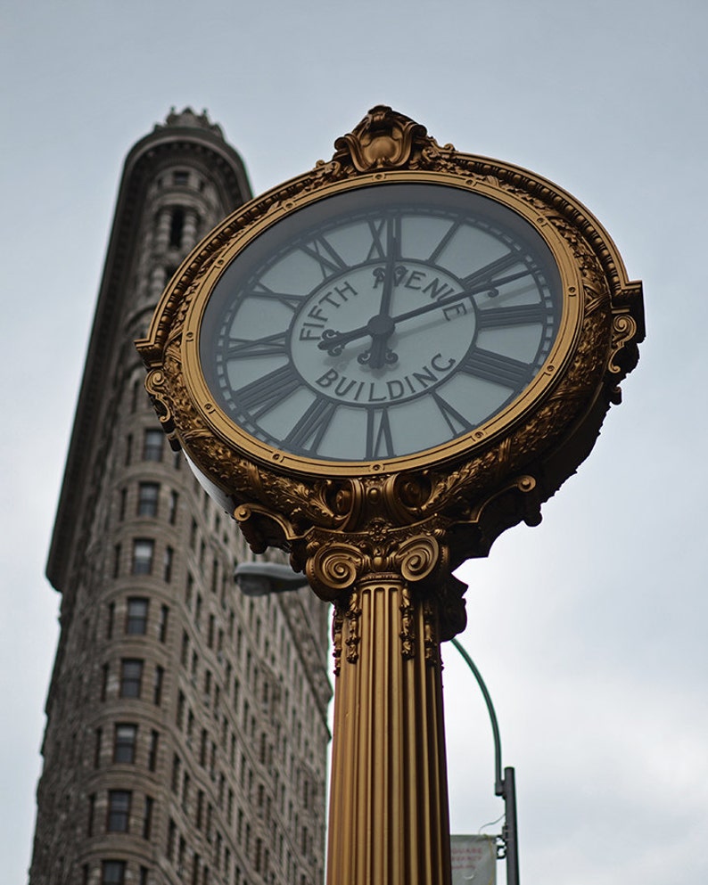 Fifth Avenue Clock New York City 8x10 5x7 11x14 and 16x20 Etsy