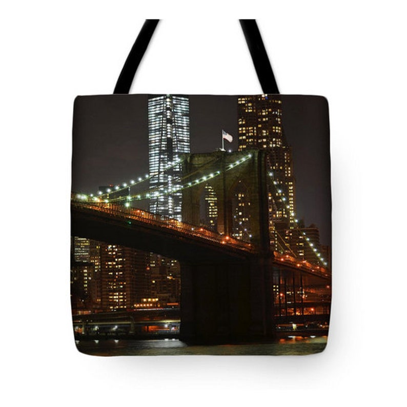 Brookyn Bridge New York Tote Bag Grocery Tote Bag Summer Tote Bag New York Skyline