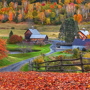 Sleepy Hollow Farm Woodstock Vermont, Vermont Photography, Vermont Print, Vermont Art, Vermont Decor, Farm Print, Farm Decor, Farm Photo