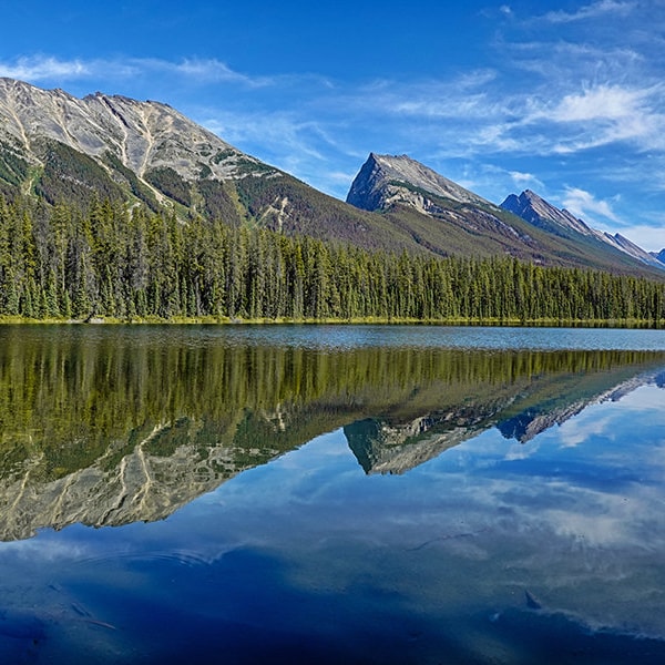 Honeymoon Lake Print, Endless Chain Mountain Range, Sunrise,  Jasper National Park, Canadian Rockies, Alberta Canada, Banff