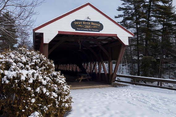 Swift River Bridge North Conway New Hampshire Nh Covered Etsy