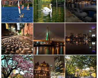 Boston 9 picture collage