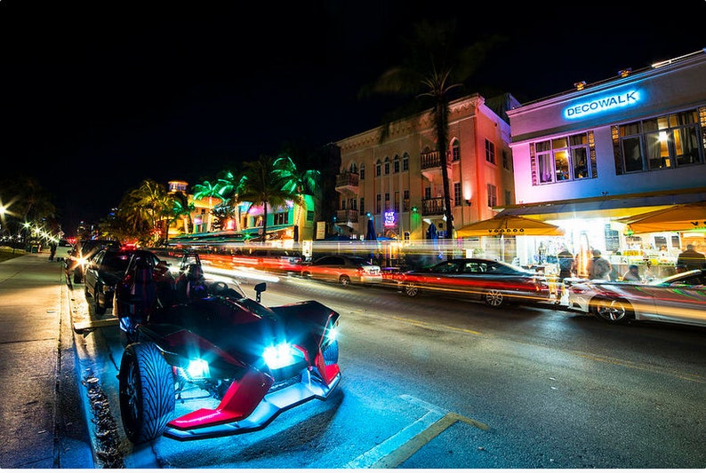 Vida nocturna de Miami South Beach Miami fotografía arte Etsy
