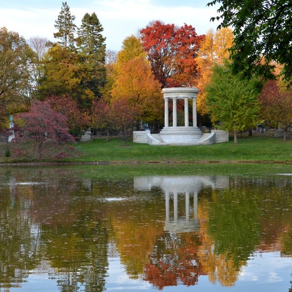 New England Autumn, Mount Auburn Cemetery, Autumn Photography, Autumn Print, Autumn Decor, Autumn Art, Fall Print, Fall Art, Fall Decor