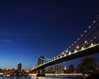 Manhattan Bridge in Color New York City, Wall Art. Bridge photography. New York Photography. City Photography,New York Print