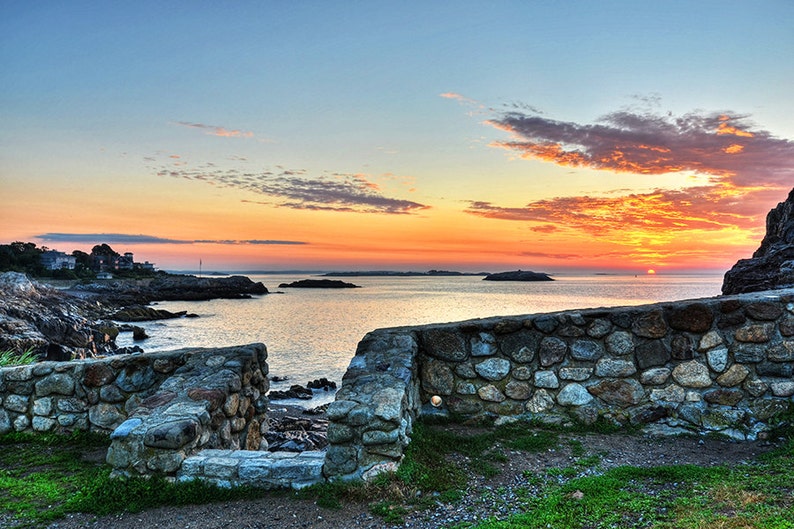 Sunrise over Castle Rock in Marblehead MA Sunrise | Etsy