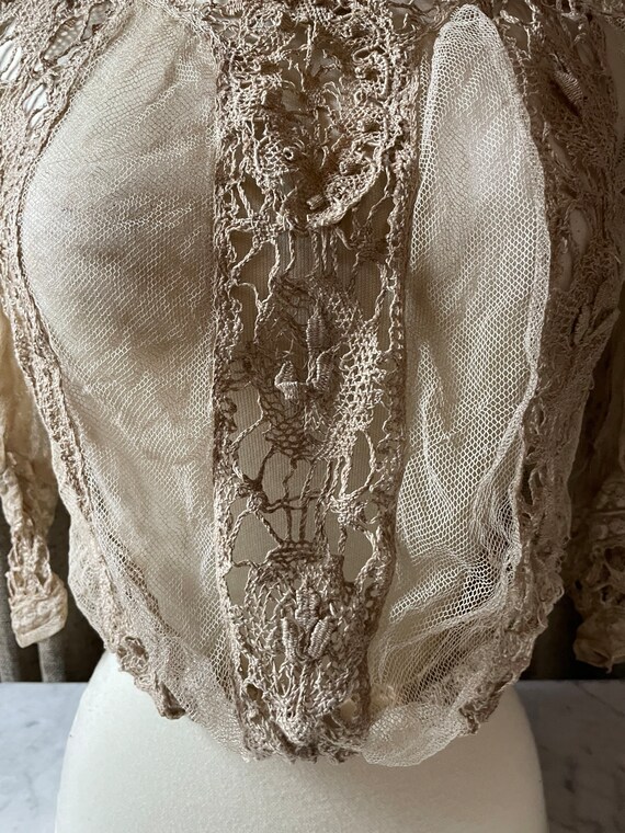 Antique Edwardian Lace Blouse - image 9