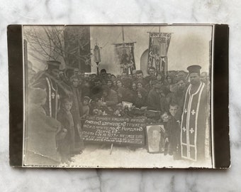 Antique Post Mortem Photo of Funeral