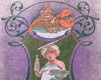 Antique Salad Cream Ad with Lobster