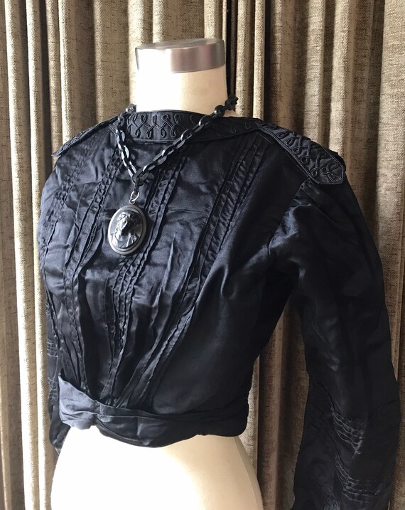 Edwardian Black Silk Blouse