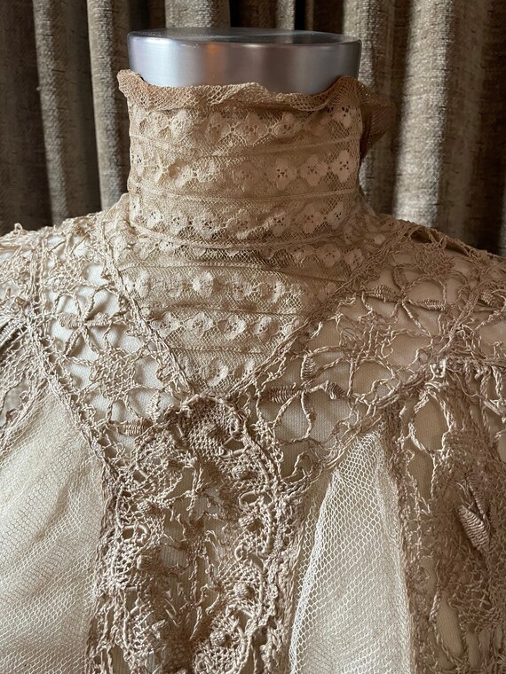 Antique Edwardian Lace Blouse - image 2