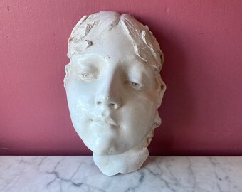 Antique Plaster Cast of Woman’s Face