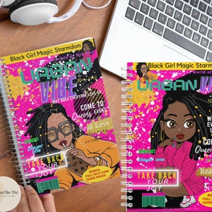 Black Girl Stationa, Black Women Station, Black Girl Magic, Girl Planner Stickers, Black Stickers, African American Planner, Spiral Journal