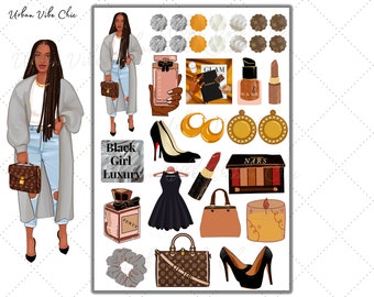 Black Girl Magic Sticker: Modische afroamerikanische Frauen