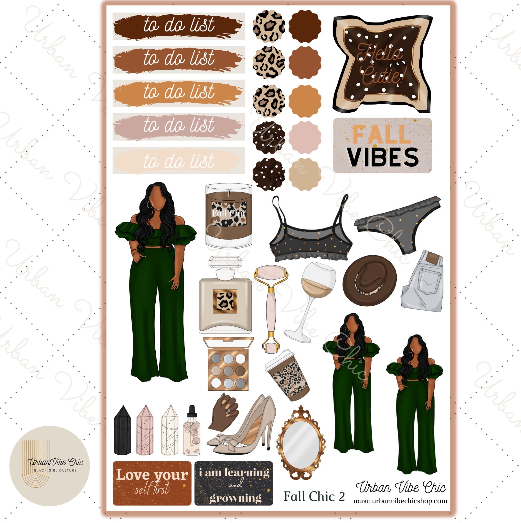 Black Owned Affirmation Stickers Black Women Black Girl Planner