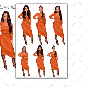 Black Girl Magic Planner Sticker Sheets, Black Women, African American Planner Sticker Sheets for Any Size Planners or Notebooks, Doll Sheet