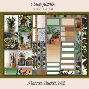 Plant planner Stick~Black Girl Stickers  ~ African American Stickers ~ Planner Stickers ~ Fashion Doll Stickers ~ BuJo Stickers ~ Black Girl