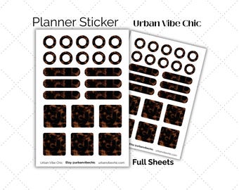Tortoise Shell Planner Tabs Stickers | Neutral Planner Labels | Journal Tabs | Planner Stickers | Minimal Stickers | Functional Stickers