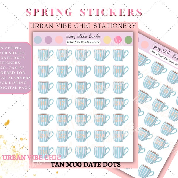 Date Dots, Spring Stickers, Weekly Stickers, Floral Stickers, Urban Vibe Chic, Planner Spring, Planner Supplies, Fashion Kit, Black Girl