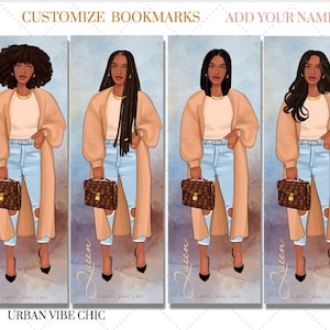 Benutzerdefinierte Lesezeichen I schwarze Mädchen Lesezeichen |African American Geschenke | Schwarze Frauen Geschenke | Gut gelesenes schwarzes Mädchen Schwarz im Besitz | Lesezeichen Set