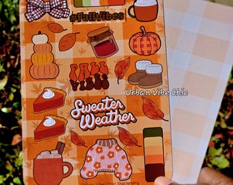 Fall Kindle Insert Card Stock: Cozy Autumn Theme (Set of 2)