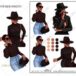 Black Girl Planner pegatinas, mujeres negras, Black Girl Luxury Planner pegatina, pegatinas de planificadores, propiedad de negros, pegatinas de afirmación, pegatinas