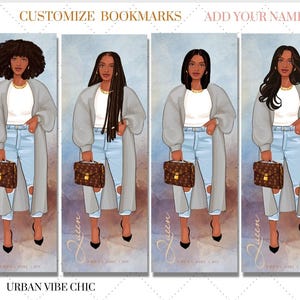 Benutzerdefinierte Lesezeichen I schwarze Mädchen Lesezeichen |African American Geschenke | Schwarze Frauen Geschenke | Gut gelesenes schwarzes Mädchen Schwarz im Besitz | Lesezeichen Set